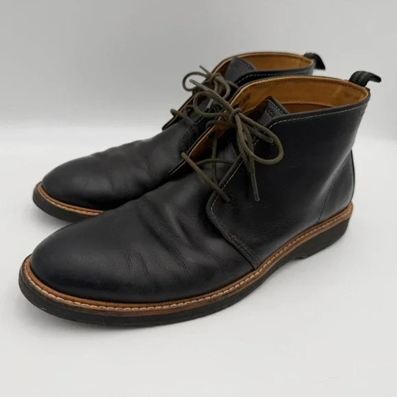 Cole Haan black brown leather chukka boots men's 8.5 minimalist casual