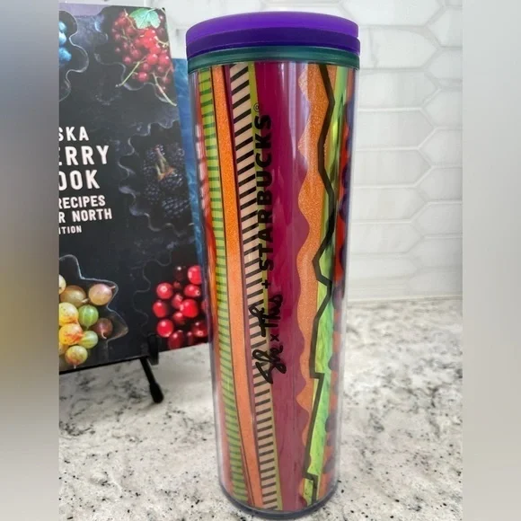 Starbucks X Shae Anthony 2024 Multicolor Lines Target Bottle Tumbler. NWOT.