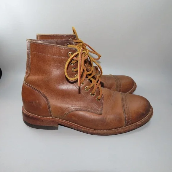 Oak Street Bootmakers CapToe Trench Boot in Chromepak Leather Sz 8.5 D