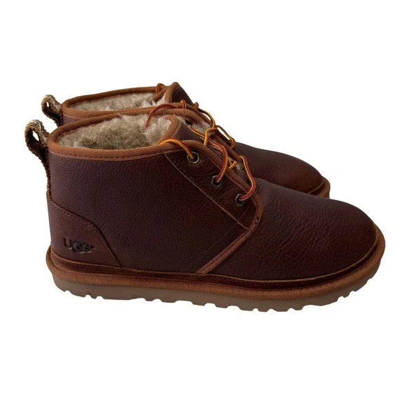 UGG‎ Neumel Waterproof Grizzly Leather Chukka Boots Mens 9 Brown 1017254