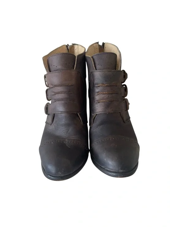 Freebird By Steven Malbec Ankle Bootie Zipper Buckle Leather Boot 8