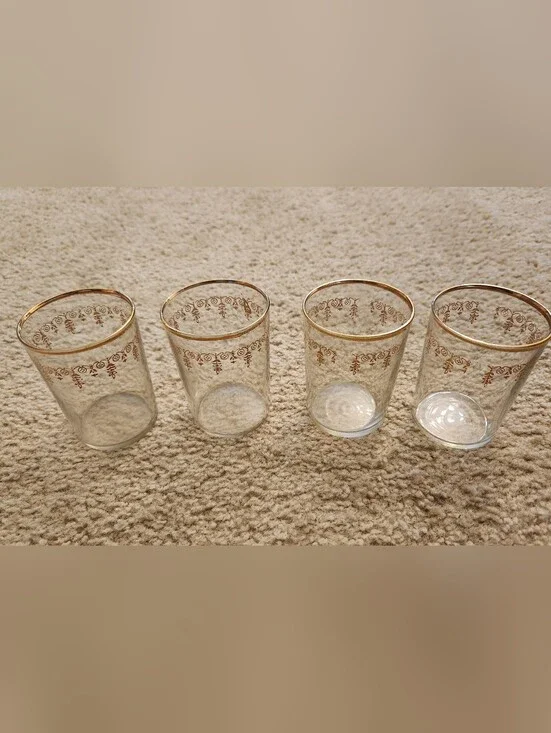 Vtg Gold Rim 3.75