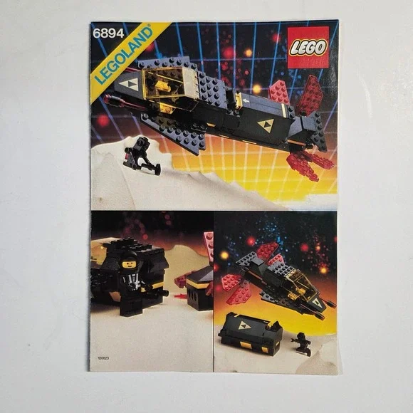 LEGO 6894 Blacktron Invader Instruction Manual Vintage 1987 Space Guide