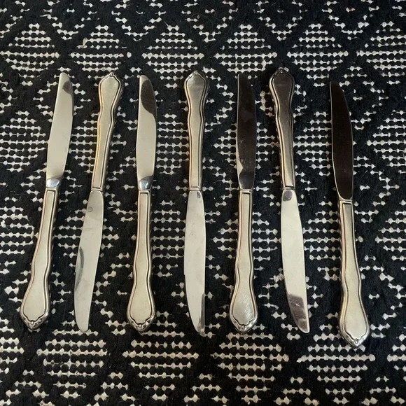 SET OF 6 7 S.S.S. ONEIDA TRINITY‎ STAINLESS STEEL 9