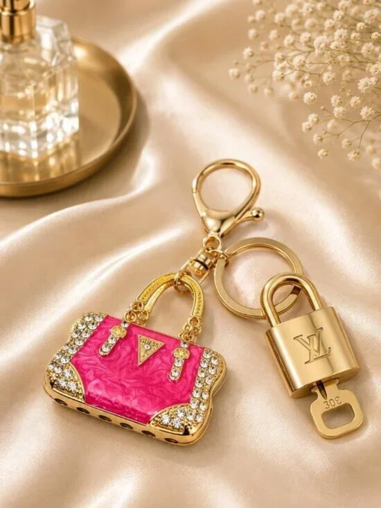 Louis Vuitton Gold Padlock 🔑 Authentic LV Unbranded Keychain Bag Charm