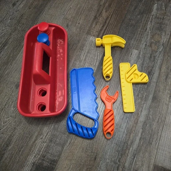 Vintage Little Tikes Tool Box Pretend Play Carry Along Construction Building