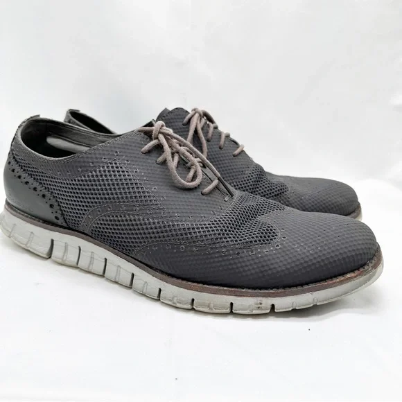 Cole Haan Grand OS grey wingtip Oxford loafers size 13