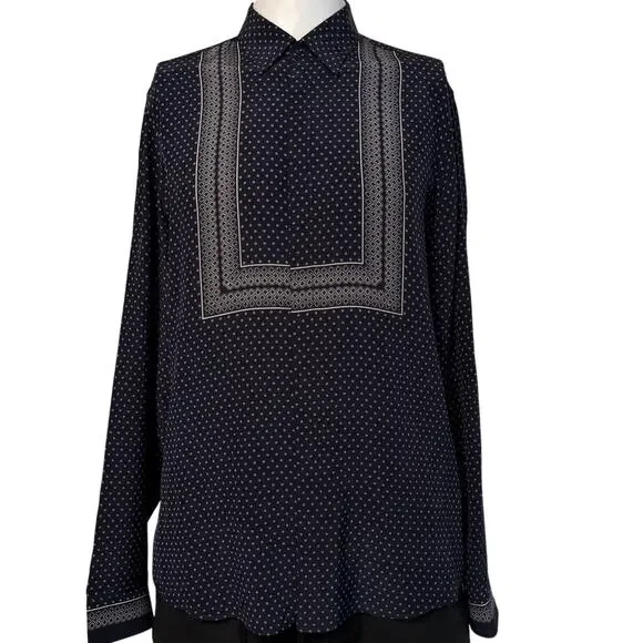 Gucci Resort 2014 Tile Pattern Silk Twill Shirt Slim fit  41 / 16  Made in Italy