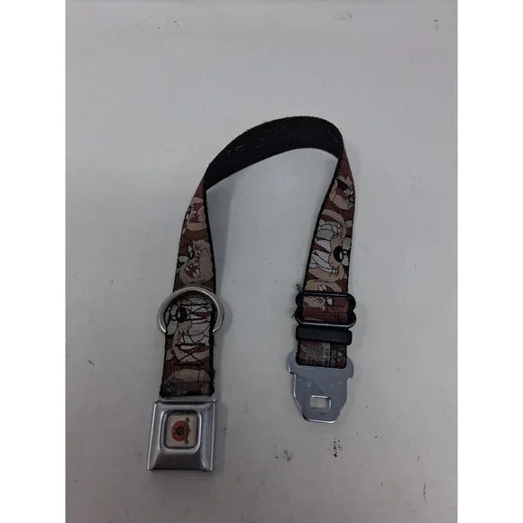 Buckle Dog Car Seatbelt Collar Taz Looney Tunes Adjustable Made in USA. I
