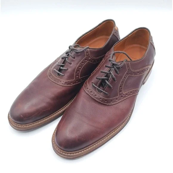 Johnston &‎ Murphy Warner Plain toe Shoes  Size US 8 M  Brown Lace Up