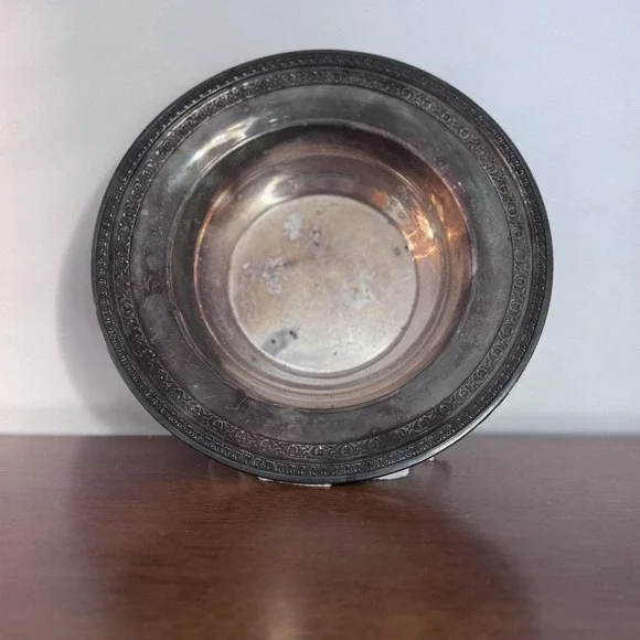 Vintage Reed & Barton 1203 A Silver Plate Filigree Trim Bowl 10