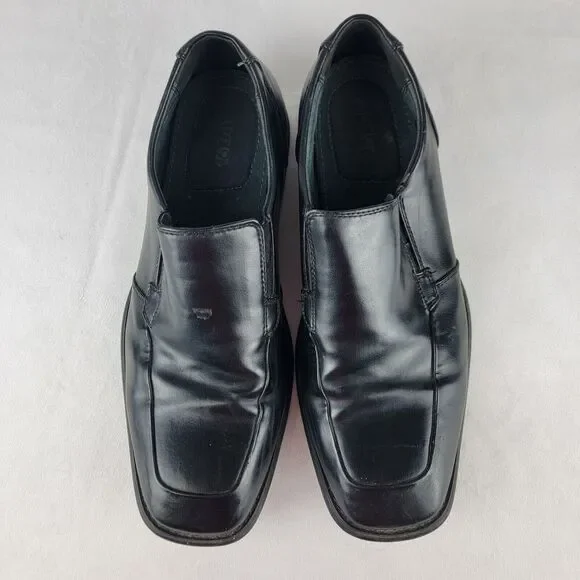 Apt 9 Men's Loafer Cushioned Shoes Casual‎ Black Leather Slip On 10.5 M Formal