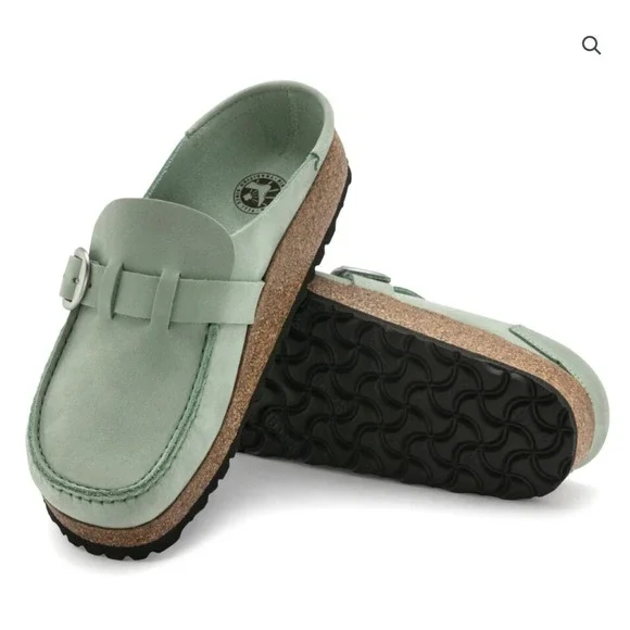 Birkenstock Buckley Matcha‎ Nubuck Leather Moccasin Clogs 1024033 EU42 M9 W11