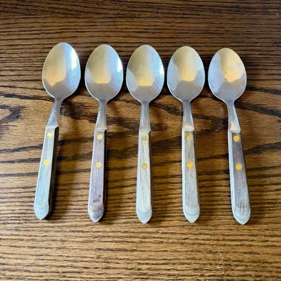Vintage Washington Forge Town and Country Spoons Wood Handle
