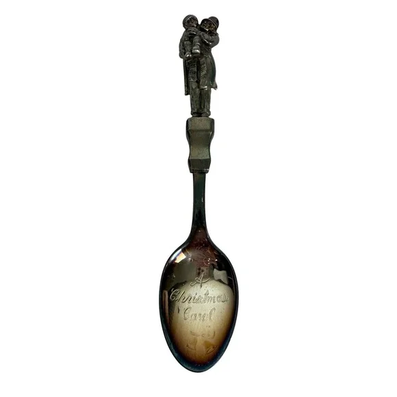 Reed & Barton A Christmas Carol First Edition Spoon Bob Cratchit Tiny Tim Silver