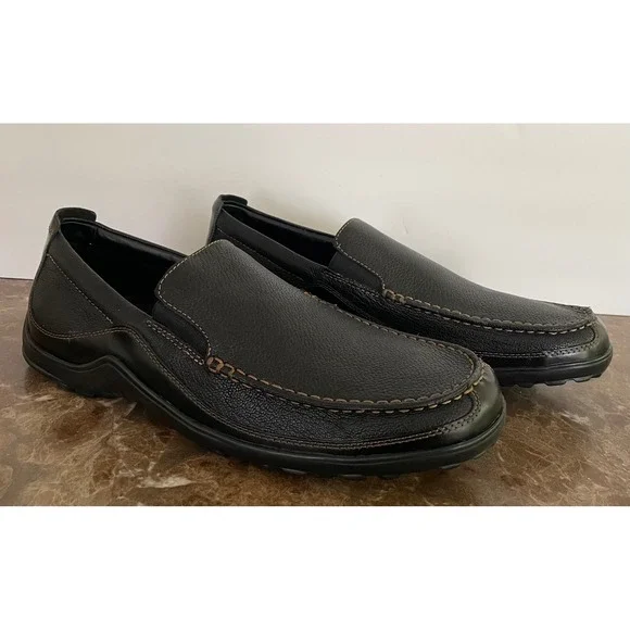 Cole Haan Mens Tucker Venetian Driver Loafers Black Leather Slip On C03557 12 M