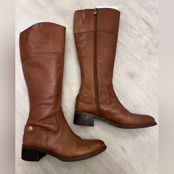 Etienne Aigner Tan Leather Knee-High‎ Boots - Women’s Size 7