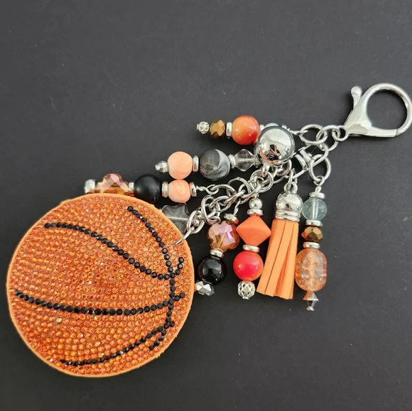 Puffy Basketball Purse Charm or Keychain