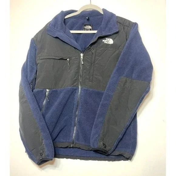 Vintage 1990s The North Face Denali Blue Polyester Fleece Jacket Size Medium