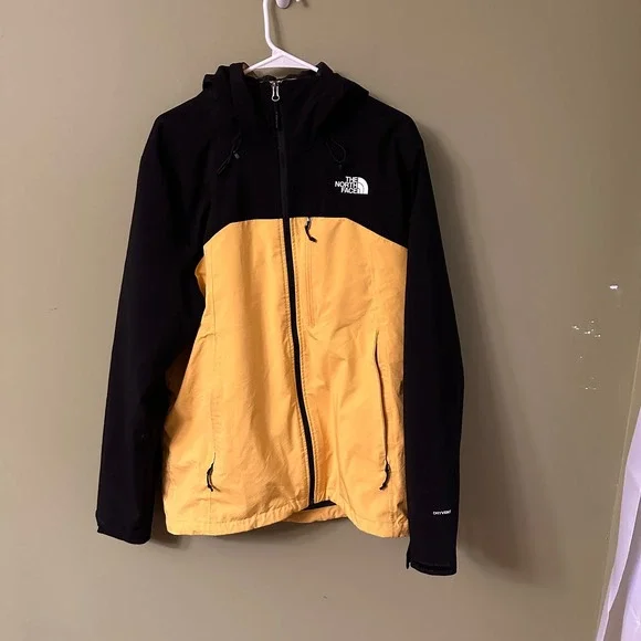 The North Face Thermoball Triclimate DryVent Jacket Mens M Black Yellow‎ Hooded