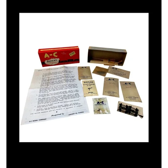 Vintage A-C Model Company Deluxe HO Gage Boom Car Kit MWX-6 Wood Metal Train