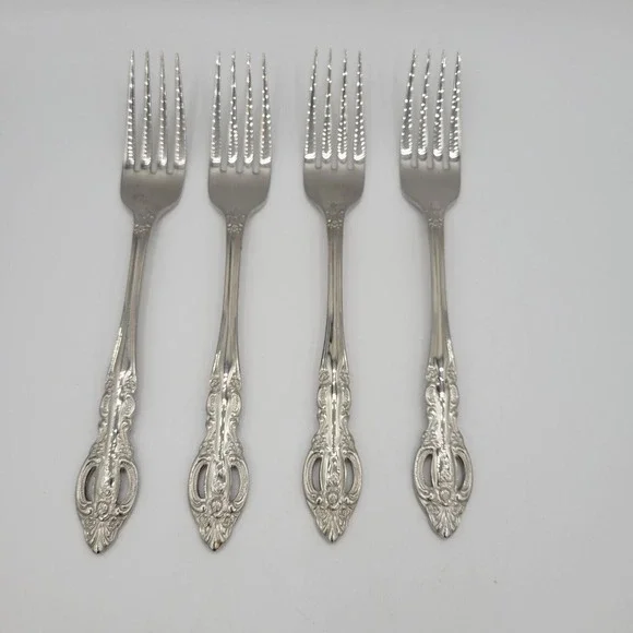 Baroque By‎ Estia Four Dinner Forks 18/8 Stainless Korea Flatware Replacements