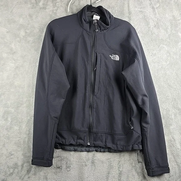 The North Face Apex Softshell Jacket Mens Size Medium‎ Black Full Zip Hiking