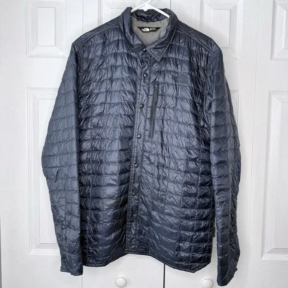 The North Face Lost Coast Thermoball Jacket Men's Size‎ L Blue Quilted Shacket