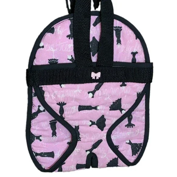 Pink Dress Dog Pet Cat Carrier Backpack Adjustable Front Legs Out Travel Bag