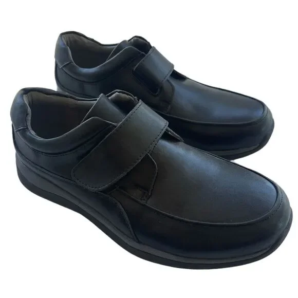 Propet Parker Black Leather Casual Comfort Shoes Mens‎ Size 10  Strap MCA033L