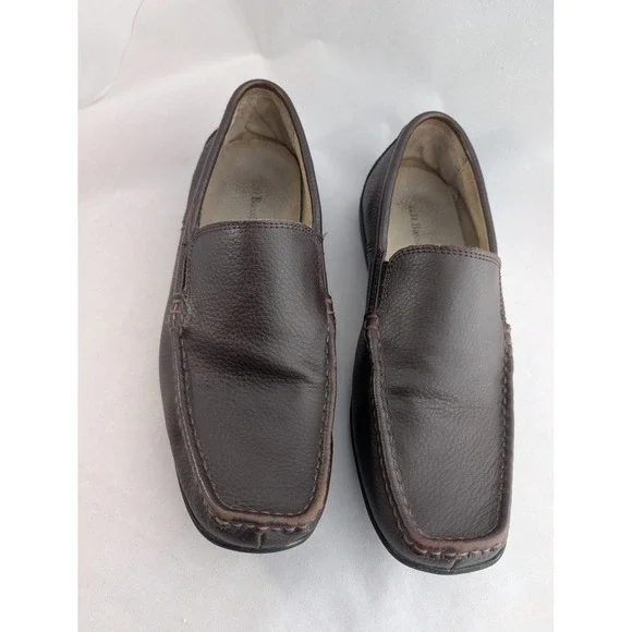 G.H.‎ Bass & Co. Leather Loafers Slip On Dress Shoes Brown Square Toe 10.5M