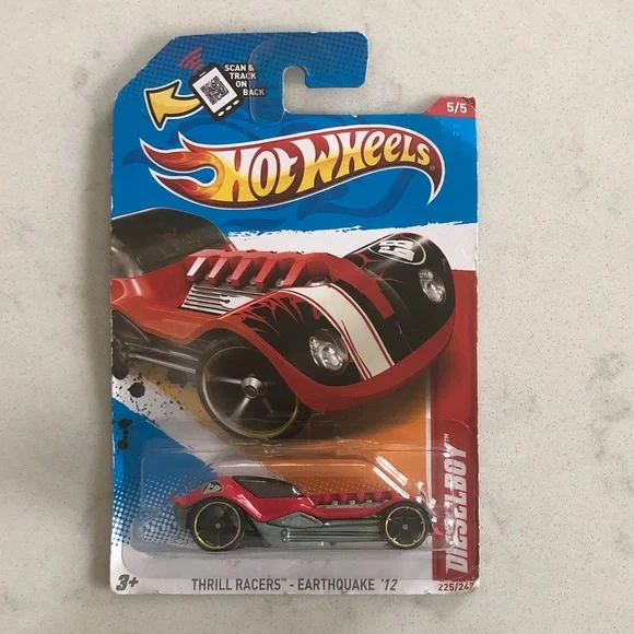 Mattel Hot Wheels Red and Black Thrill Racers Car