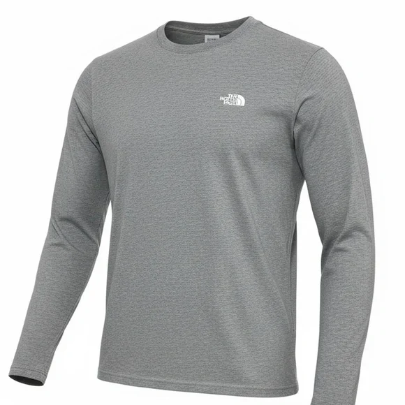 The North Face Gray Long Sleeve Men's Tee - Size Small - Slim Fit - B22‎