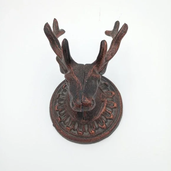 3D Deer Décor Hanging Wall Hook Coat Hook Oil Rubbed Bronze Cast Metal