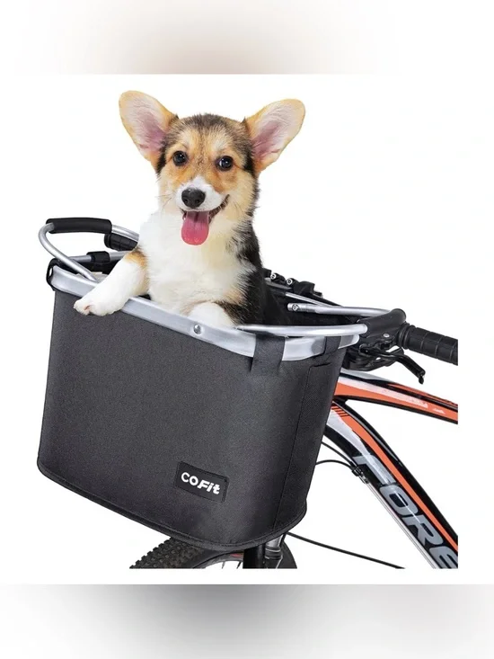 Front Bike Pet Basket - Secure Dog Carrier