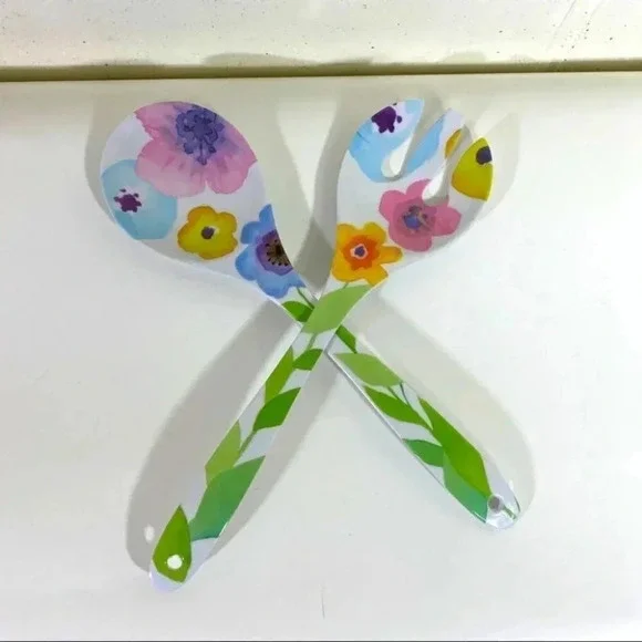 Colorful Floral salad‎ servers