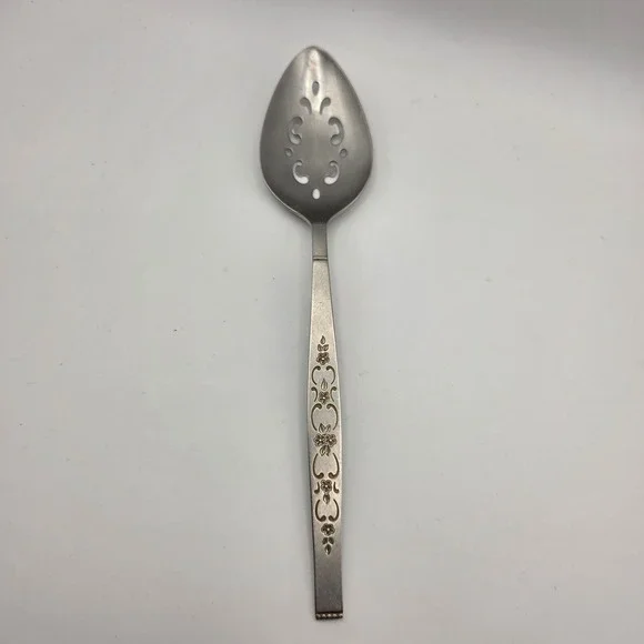 Oneida Wm A Rogers Premier Stainless Spanada Pierced‎ Serving Spoon MCM