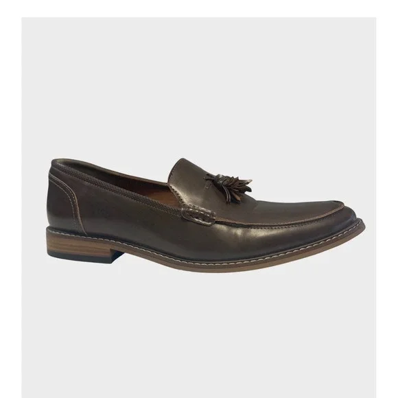Mens Tassel‎ Loafers Size 12 Brown Leather Dress Shoes Unbranded