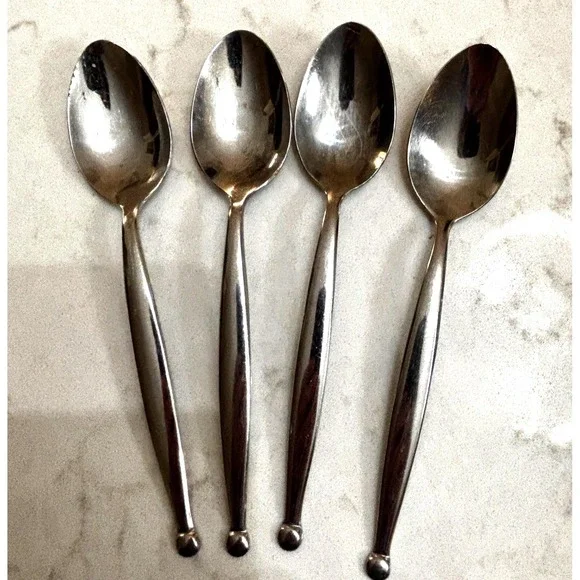 Farberware Dot Salad Forks 4 Stainless Steel 6 1/2