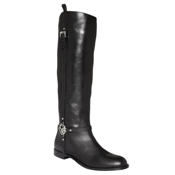 COACH Mulan Leather Riding Boots in Classic Black Size 7 — CLOSET STAPLE!!!