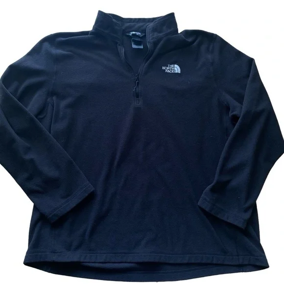 The North Face Men’s Black Fleece Quarter Zip Pullover Size XL