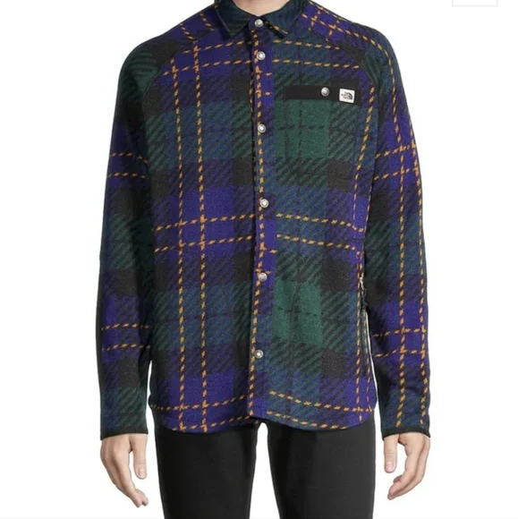 NWT THE NORTH FACE GL plaid shacket ponderosa green
