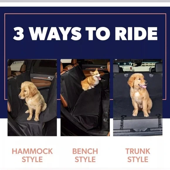 CAR SEAT COVER DOG CAT PROTECTOR 3 WAY USE CARS SUV WATERPROOF NO SCRATCH