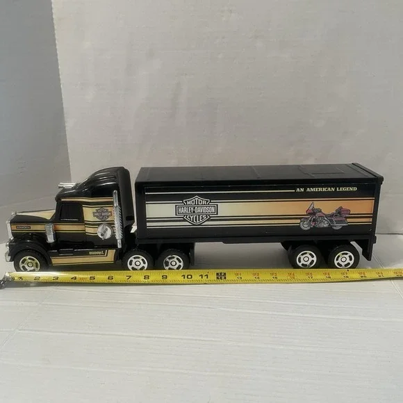 1992 BuddyL Harley-Davidson Semi Truck 10-Wheeler Plastic/Metal Vintage‎