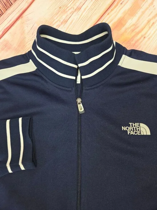 The North Face Mens Navy Blue Full-Zip Track Jacket Large