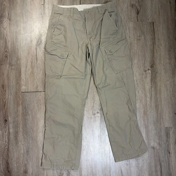 The North Face Mens Cargo Pants 32x31 Tan Brown 100% Cotton Twill