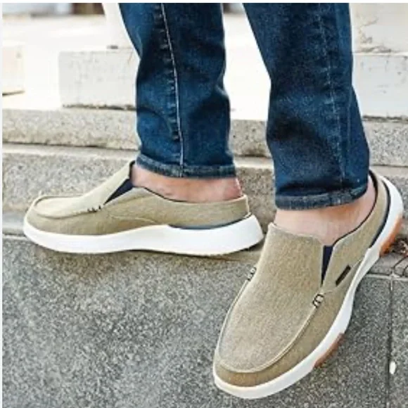 NWT OrthoComfoot Comfortable Mens Casual Slip-On Shoes - Olive size 42 US‎ 9