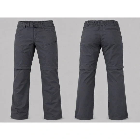 The North Face Pants Mens XL Convertible Hiking Nylon Cargo BELTED GRAY FISHING