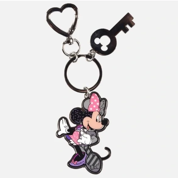 BNWT MINNIE MOUSE 100TH ANNIVERSARY KEYCHAIN BY POP ARTIST ROMERO BRITTO…