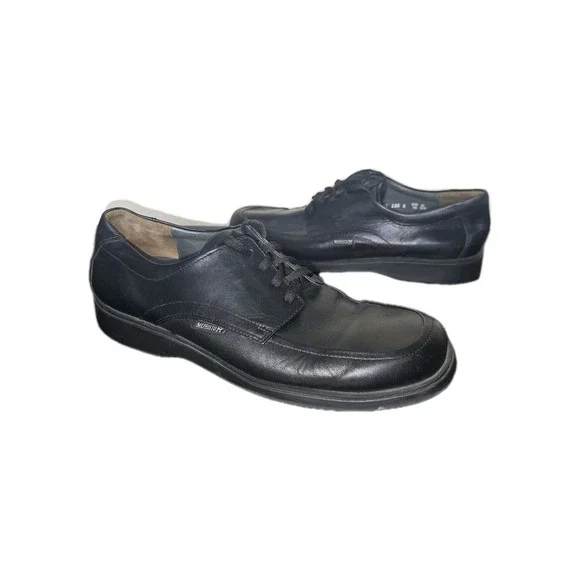 Mephisto Shoes Mens 10.5M Black Leather Lace Up Air Jet Comfort Walking Workwear